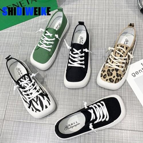 Summer Canvas Shoes Women Trainers Women Square Toe Sneaker Lady Spring Autumn Female Footwear Breathable Sneakers Platform Shoe