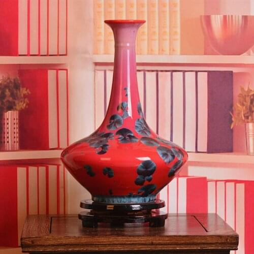 Jingdezhen ceramics color glaze glaze vase beads modern living room decoration crafts decoration