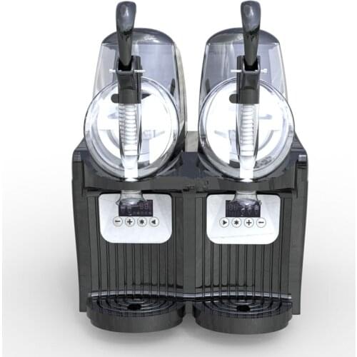 Commercial Melting Machine Mini Slush Machine Ice Snow Cold Drink Maker 2 Tank 2L+2L Smoothies Granita Machine Sand Ice Machine