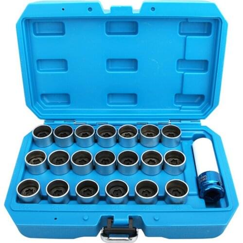 21pcs Wheel Screw Lock Socket Set For BMW For Anti-theft Socket Removal