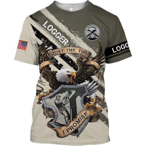 CLOOCL Summer Hipster Men T Shirt 3D Full Printed Eagle U.S. Independence Day July 4 Tees Casual Unisex Short Sleeve Tops