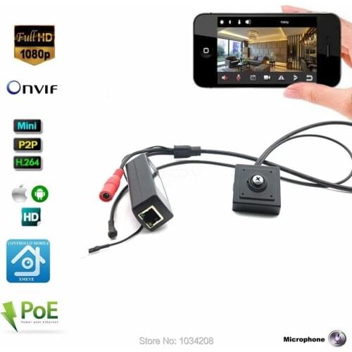 1080P Mini POE Camera POE Miniature IP Camera Audio CCTV Network Camera P2P Power Over Ethernet IPC Web Cam For Vending Machine