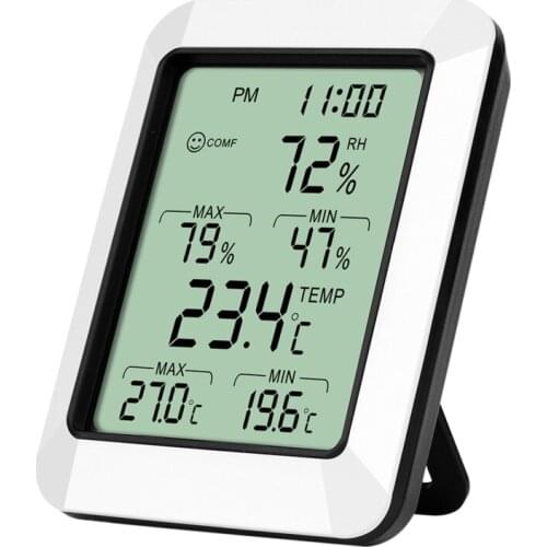 RZ820 Multifunction Digital Display Indoor Thermometer Hygrometer High Precision Automatic Electronic Temperature Gauge