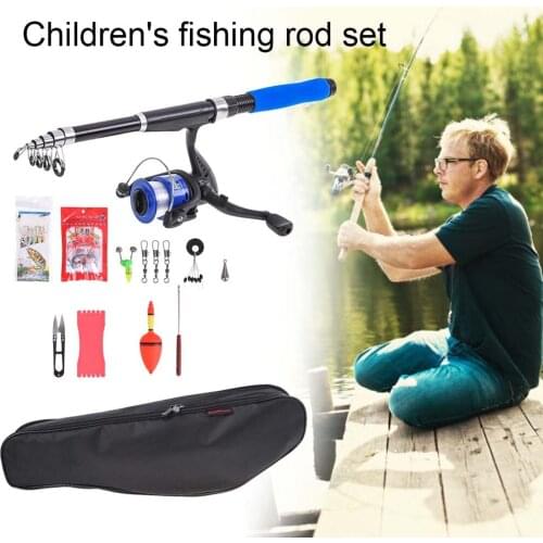 Fishing Rod Set Fishing Rod Suit With Reel Portable Accessories Fishing Bag Beginners Telescopic Ultralight Retractable Travel
