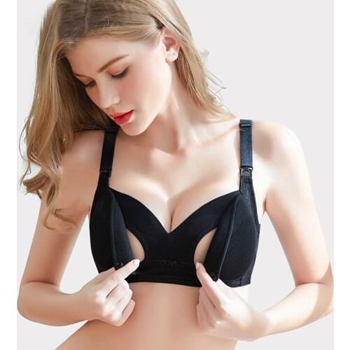 Pregnant women breastfeeding underwear maternity nursing bra pregnant women open breast bra cotton wire free sleep underwear