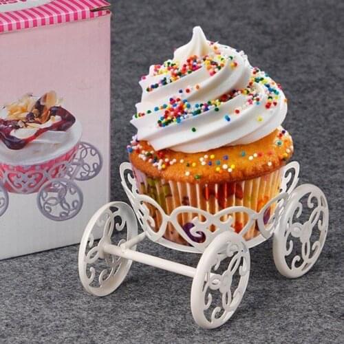 New Cake Stand White Pastry Baking Metal Wheel Cupcake Stand Cake Display Wedding Birthday Party Decorations Free Shipping
