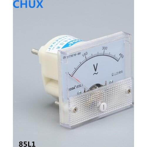 AC Direct Analog Meter Panel Gauge 1PC 85L1-V 30V 50V 150V 250V 300V 450V 500V AC Voltage Current Meter 64*56MM Voltmeter