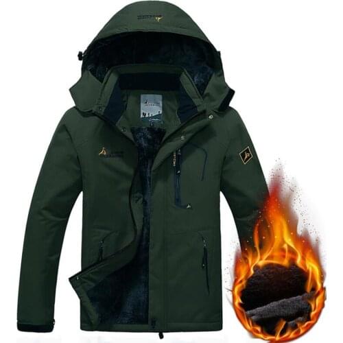 Mens Hooded Parkas Winter Thicken Warm Windproof Military Windbreak Jacket Mens Casual Cotton Parka Coats Brand Clothing 6XL