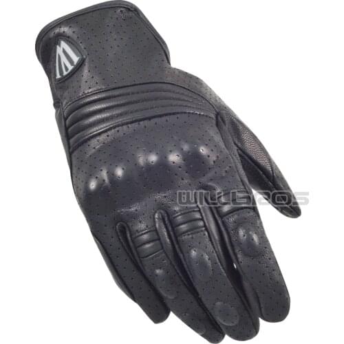 Willbros Genuine Leather Gloves Motorcycle Dirt Bike Cycling Riding Touring Perforated Summer Gloves