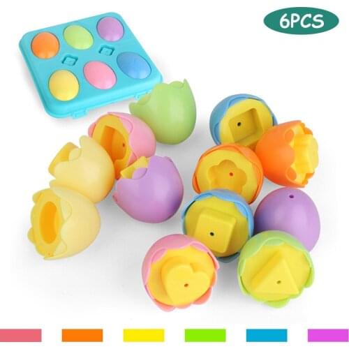 Color Matching Egg Set Baby Intelligent Eggs Toy Wise Pretend Puzzle Smart Educational Toys Toddler Learning Education Toy