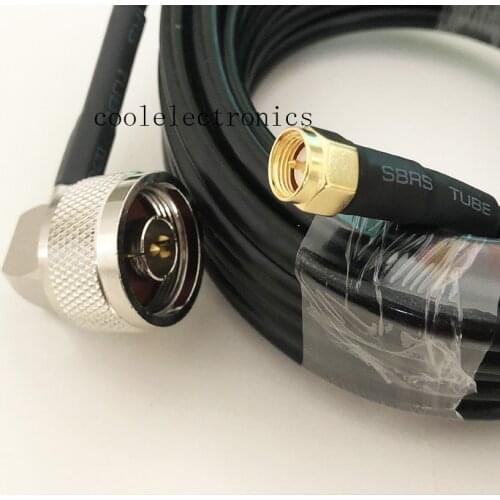 Low loss SMA male to N Male Right Angle connector RF Coax Cable RG58 50ohm 50cm 1/2/3/5/10/15/20/30m