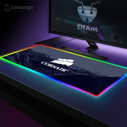 RGB LED Light Game MousePad Computer Mouse Pad Large Corsair Mouse mat Gamer XXL Mause Carpet PC Desktop Pad Gaming Desk 90x40
