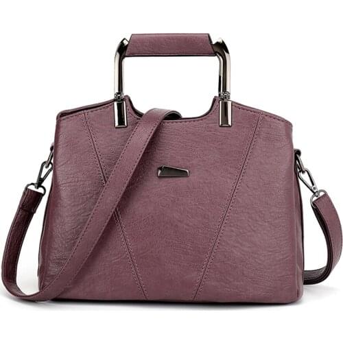 Luxury Soft Leather Handbag Women Bag Designer Metal Handle Female Crossbody Bag Shoulder Messenger Bags For Women Tote Bags Sac