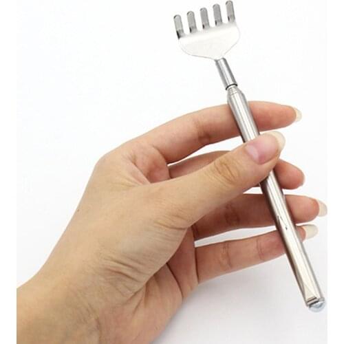 Extendable Telescoping Back Scratcher Stainless Steel Portable Telescopic Extendable Handy Pocket Pen Clip Back Scratcher
