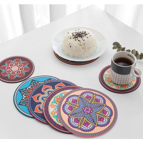 Vintage Creative Silicone Tea Coffee Cup Mat Insulation Placemats for Table Food Mat Coaster Kitchen Accessorie