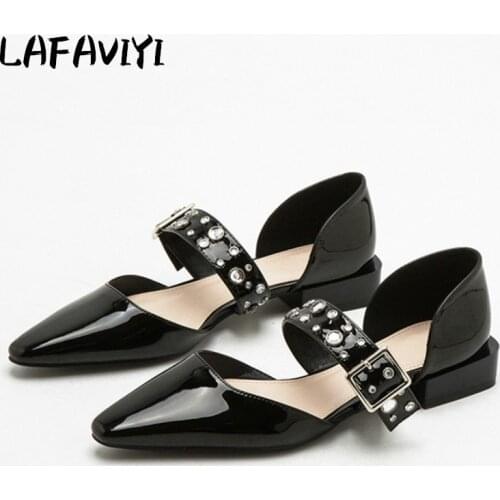 2021 Summer Crystal Diamond Bling Women Pumps Buckle Pointed Toe High Heels Spike High Heels Mules Slippers Party Shoes