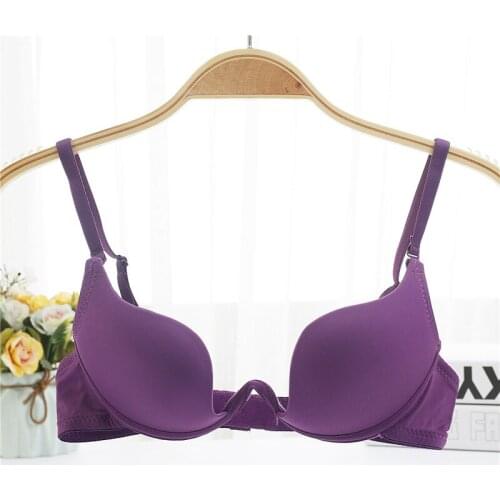 Fatimu Super Push Up Bra Sexy Lingerie Women Underwear Solid Seamless 3/4 Cup Bra Padded Push Up Bra Underwire Bra Solid Color