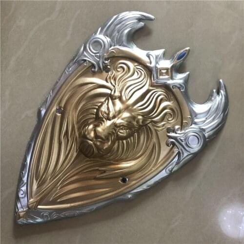 1:1 Cosplay Gold Lion King Royal Guard Justice Shield Movie Weapon Prop Role Play PU Action Figure Model Halloween Gift Brave