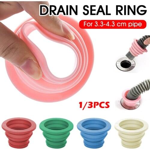 1/3Pcs Sewer Pipeline Deodorant Silicone Ring Washer Tank Sewer Pool Floor Drain Ring Sealing Seal Plug Pest Control Dropship