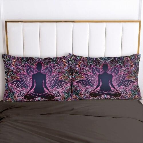 1pc Bohemian Pillow cover Pillow case Bedding Pillowcase Pillowcovers decorative for home 3D HD Print purple