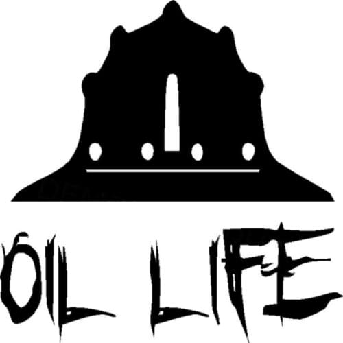 10.2CM*10.2CM Oil Life Hard Hat Oilfield Hand Roughneck Pipeliner Vinyl Decal Decorate Sticker Decoration Black Sliver C8-1097