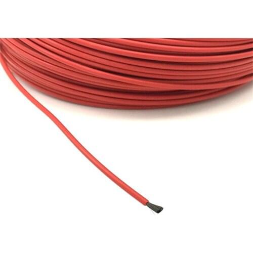 100m 24K New Infrare Carbon Fiber Insulated Fluoroplastic Heating Cable of 2.3mm 17Ohm usually used in warming floor,etc