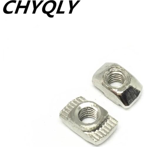 100pcs M5 T Nut Hammer Nut Aluminum Connector T Fastener Sliding Nut Nickel Plated Carbon Steel for 2020 Aluminum Profile