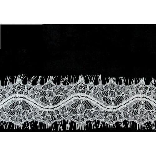 3 Meters Cloth Dress Lace DIY Garment Accessories Material White Lovely Eyelash Lace Trim 8.5cm