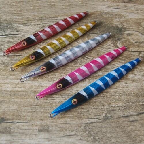 5PCS Deep sea Glow Fishing Ocean Boat Rock Beach Metal Jig Jigging Jigbait Spoon Lure baits 150g 250g