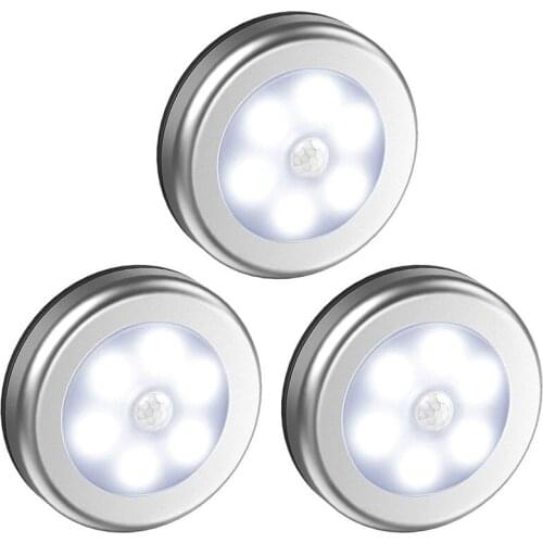6 LED Cabinet Lights Kitchen Bedroom Cupboard Light Wireless Magnetic Corridor PIR Motion Sensor Stair Light Night Lamp
