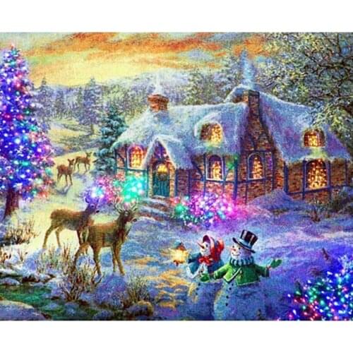 Diamand Painting Snow scene 5D Diamond Painting Mosaic Cross Stitch Kit Diamond Embroidery Painting