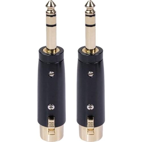LZ1165G 6.35 Stereo Male to XLX Female Audio Adapter Suitable for Guitar, Mixer, Microphone Connection