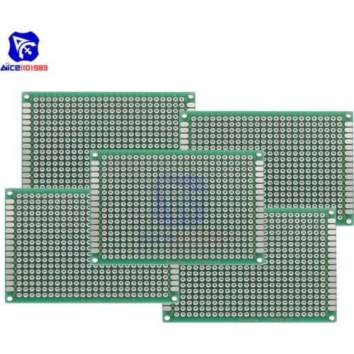 Diymore 5PCS/Lot 7 x 5cm Double Sided PCB Universal Prototyping Printed Circuits Board 50*70mm FR4 PCB Board