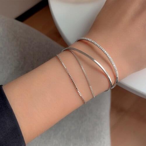 XIYANIKE Korean Opening Long Multi-layer Inlaid Zircon Bracelet Simple Fashion Jewelry For Charm Women Elegant Gorgeous Bangles