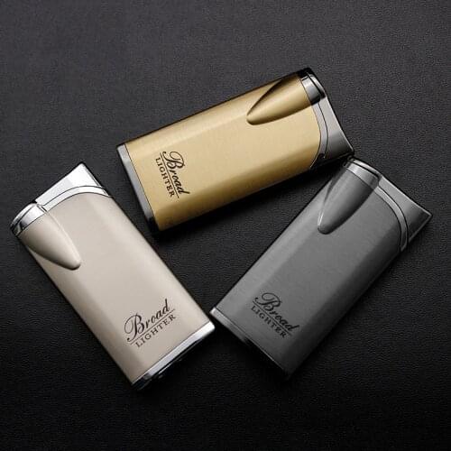 Gas Lighter Windproof Butane Torch Blue Flame Mens Metal Electronic Turbo Lighters Tobacco Pipes Cigar Mens Smoking Gadgets