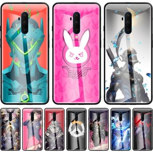 Hot Overwatch ow Game Tempered Glass Phone Case for OnePlus 8 Nord 7 7T 9 Pro 8T 5G Z 9R Cover for 1+ 8Nord5G 8pro Shell Coque