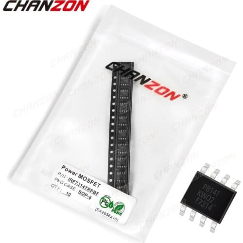 10Pcs IRF7314TRPBF SOP-8 Power SIC Mosfet Transistor Bipolar Junction BJT Powerful Tube Fets SMD -5.3A -20V Integrated Circuits