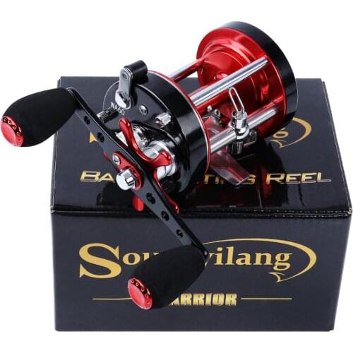 Sougayilang 6+1BB Trolling Fishing Reel 4000 5000 6000 EVA Handle Right Hand Baitcasting Coil Reel Saltwater Carp Reel Pesca