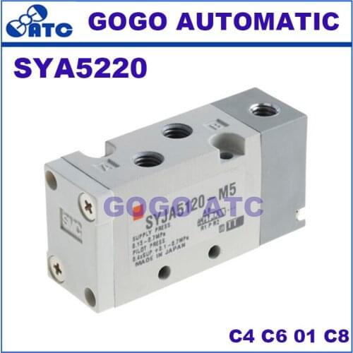 SMC Air control valve SYJA5320 pneumatic component 3 position single electromagnetic Air control valve M5 interface diameter