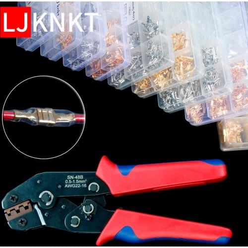 2.8/4.8/6.3mm presser pliers insulated wire crimp jacket box connector General cold pressing terminal SN48B for quick wiring