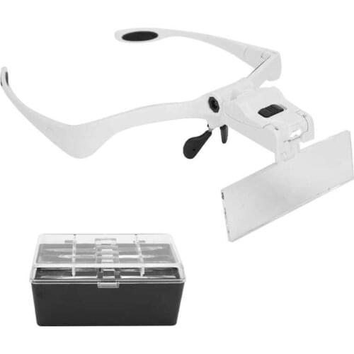 Head Loupe 5 Lens Head Loupe Headband Magnifier for Eyelash Extension for Beauty Salon