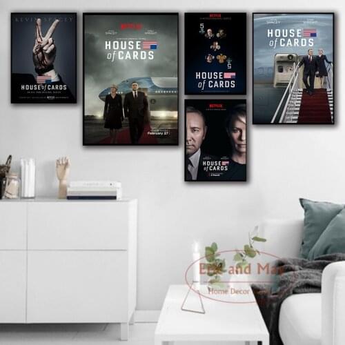 House Of Cards Movie Poster And Print Kids Room Cafe Bar Modular Canvas Painting Art Wall Pictures Aesthetic Room Decor Cuadros