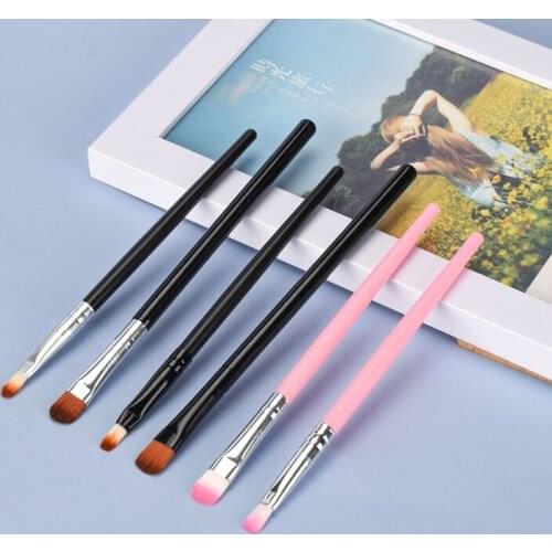 Q1QD 6Pcs/Set Makeup Brushes Set Professional Kit Fashion Beauty Tools Accessories with Comfortable Wooden Handle for Womens