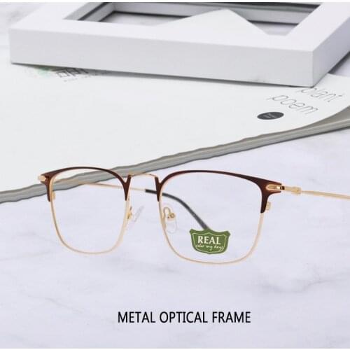 REAL Vintage Trendy Men Women Eyeglasses Frame Frame Metal Prescription Frame MT108017