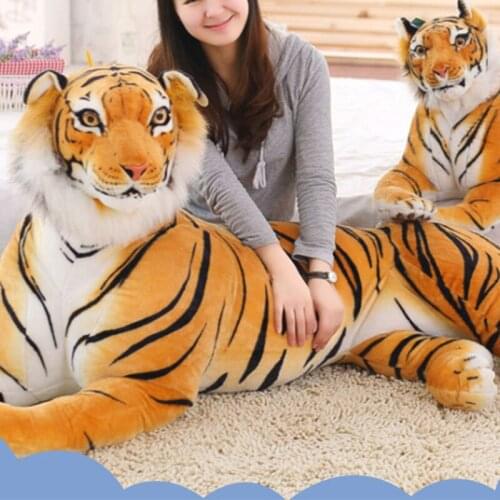 Creative Simulation Tiger Plush toy Stuffed Soft Animal Forest Tiger Pillow Dolls For Children Kids Birthday Gift