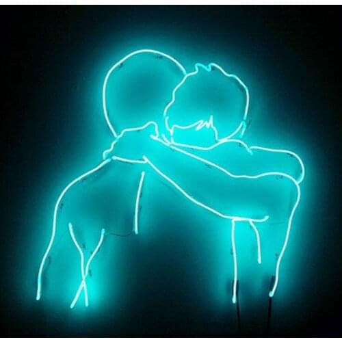 Neon Sign For Man Embrace Real Glass Tubes Beauty Beer Bar Lamp Beer Hotel Lamp light advertise custom LOGO Handmade art light