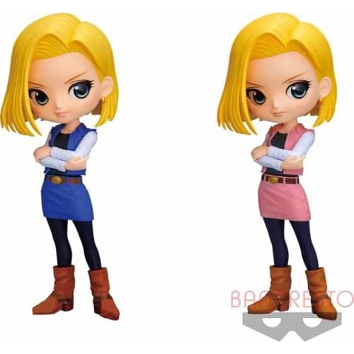 Original Banpresto DBZ Q Posket Android 18 Lazuli Action Figure Juguetes Collectible Model Doll Toys Figurals Brinquedos