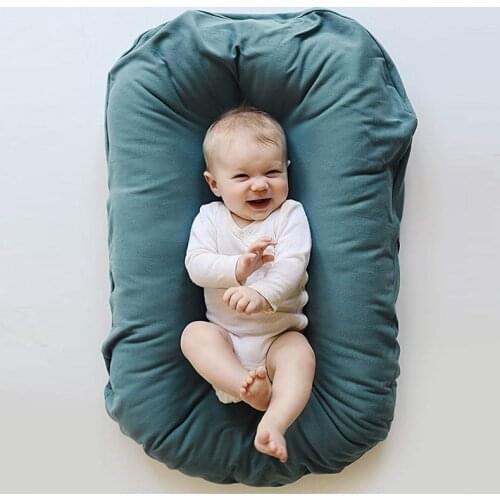 Infant Newborn Baby Nest Bed Portable Travel Bed Lounger Soft Cotton Crib Toddler Bed Cradle Baby Sleeping Bed Bassinet Bumper
