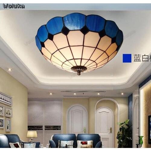 Living room ceiling lamp led light source Mediterranean style bedroom lighting simple European round warm CD50 W07