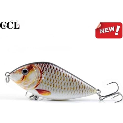 70mm 15.5g Hard Slow Sinking Jerkbait Fishing Lures Tackles 3D Eyes Wobbler Rattle Balls For Pike Crap Perch Pesca In Sea Pond